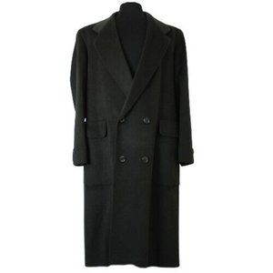 ZILLI Green Cashmere Wool Angora Blend Overcoat NEW